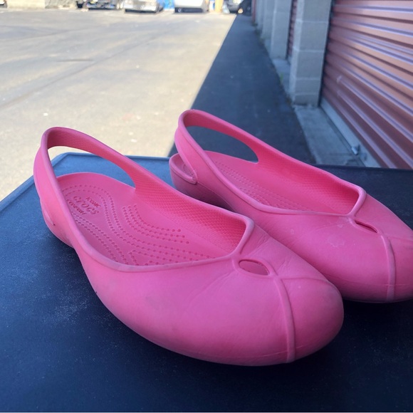 Crocs Isabella Flat Women Pink Slip On Shoes Size W7 - Picture 9 of 12